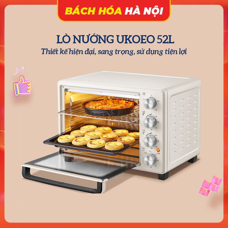 Lò Nướng Điện Đa Năng Ukoeo 52L Siêu Tiện Lợi