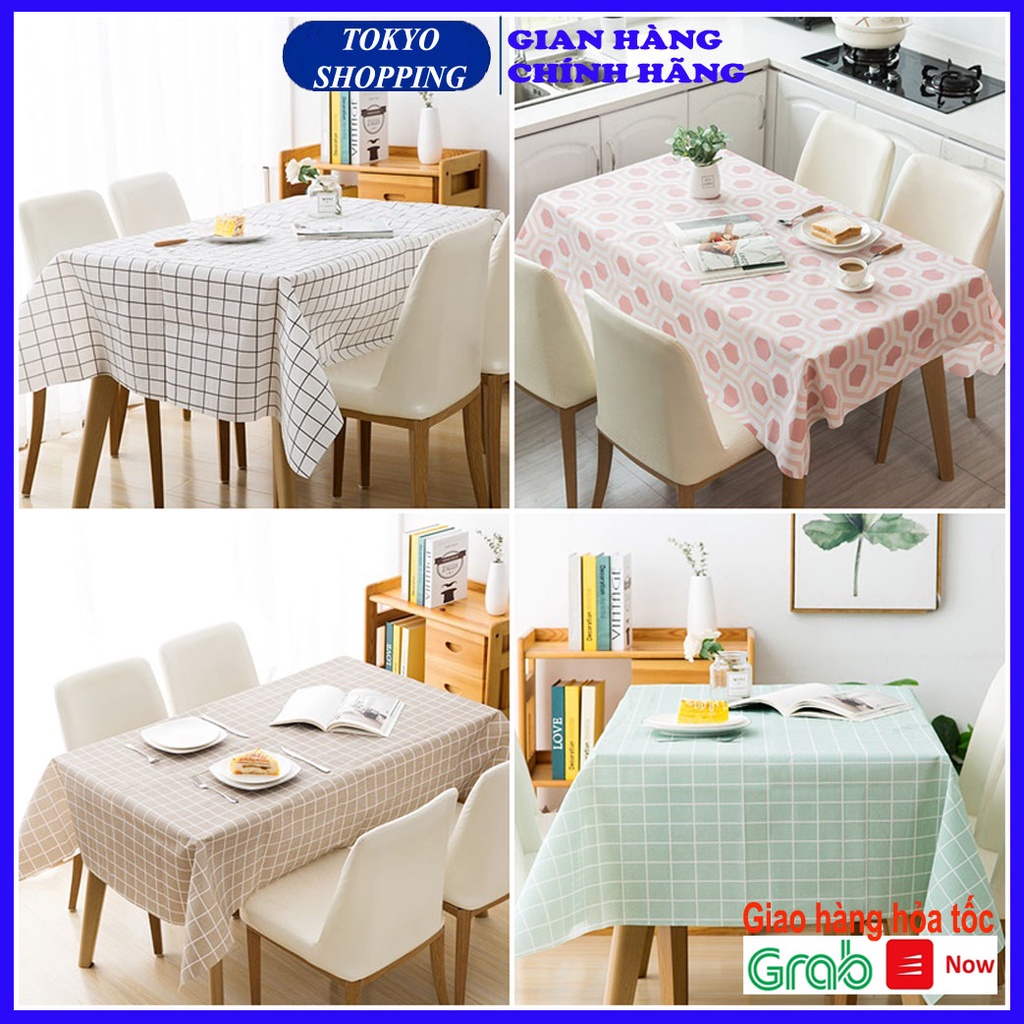 Khăn trải bàn nhựa PVC chống thấm nước, khăn trải picnic kiểu dáng Hàn Quốc