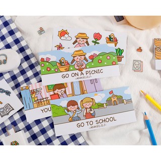 BỘ 4 TẤM STICKER TRANG TRÍ NHẬT KÍ ĐÁNG YÊU