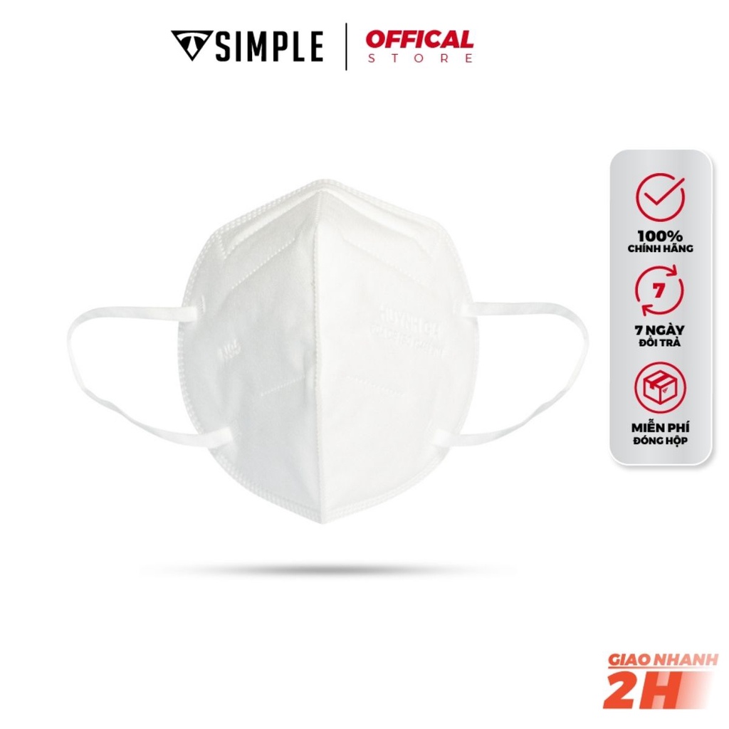 Khẩu Trang Y tế N95 TSIMPLE 4 lớp lọc chuyên sâu kháng 95% vi khuẩn chống thấm nước và bụi mịn PM 2.5