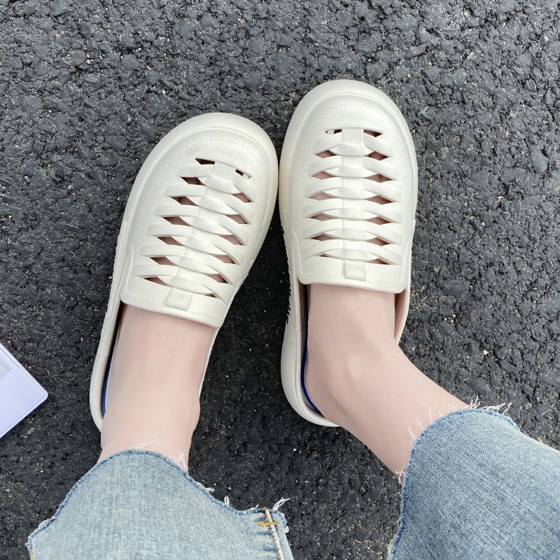 Đôi dép bằng phẳng dẻo Giày ngoài cửa phụ nữ