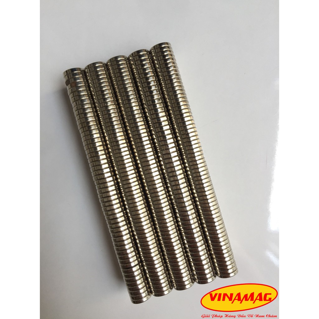 50 Viên 10x2mm Nam Châm Trắng Đất Hiếm Lực Từ Cực Mạnh