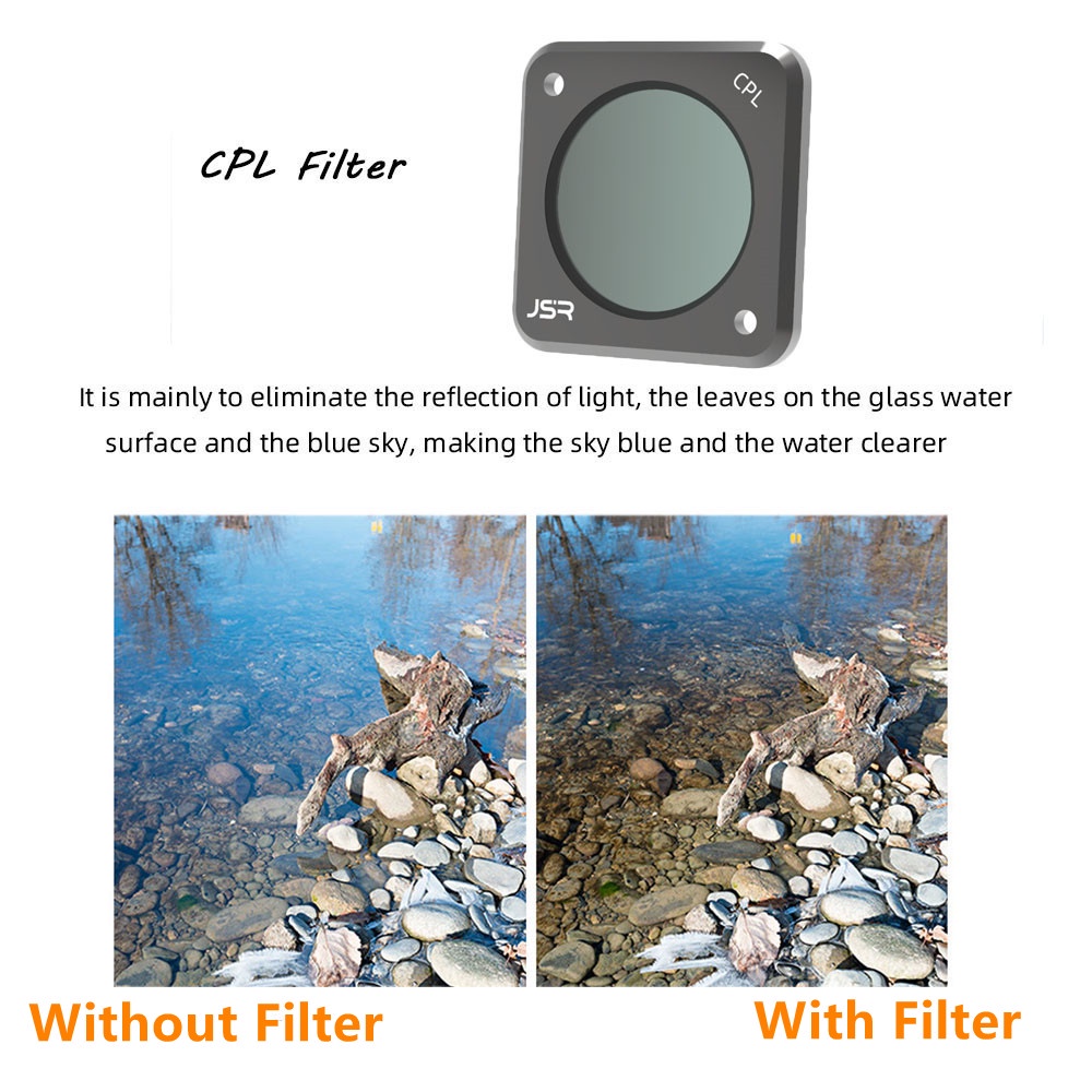 Kính lọc Macro 10X UV CPL ban đêm và sao cho camera DJI Action 2