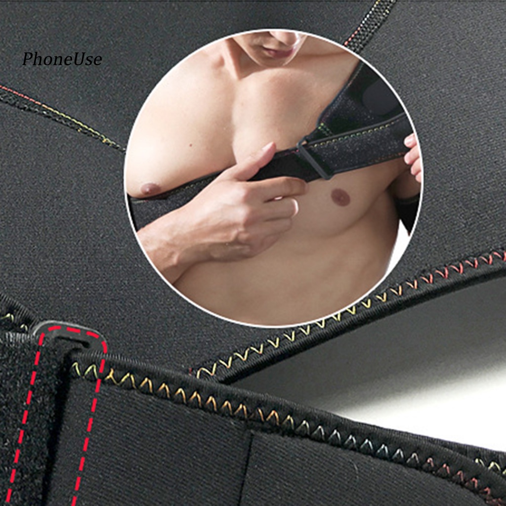 Đai Đeo Vai Trái / Phải Bằng PU Hỗ Trợ Giảm Đau Khớp Vai Có Thể Tháo Rời Cho Người Lớn