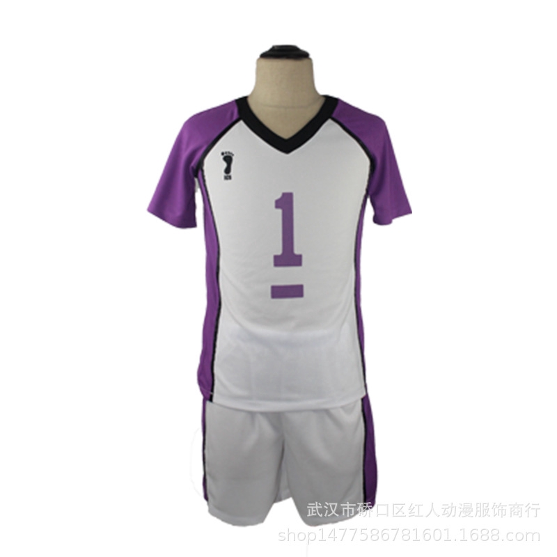 2pc / 1 Bộ Haikyuu!! Bộ Đồng Phục Học Sinh Gồm Áo Thun Tay Ngắn + Quần Thể Thao Trẻ Trung Năng Động