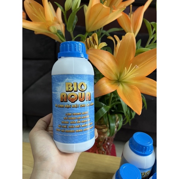 MEN VI SINH BIOAQUA - VI SINH CÁ CẢNH - VI SINH DÀNH CHO HỒ CÁ - Chai 500ml