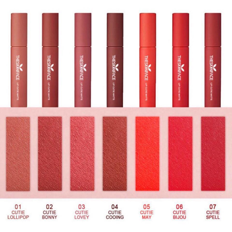 Son kem lì The skin face lip cutie matte