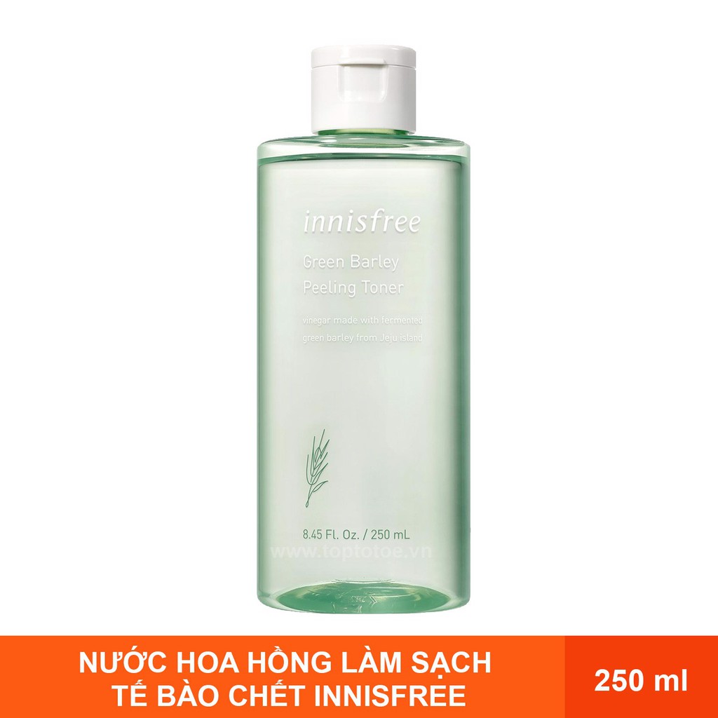 Nước Hoa Hồng Làm Sạch Tế Bào Chết, Dưỡng Sáng Da Innisfree Green Barley Peeling Toner 250ml