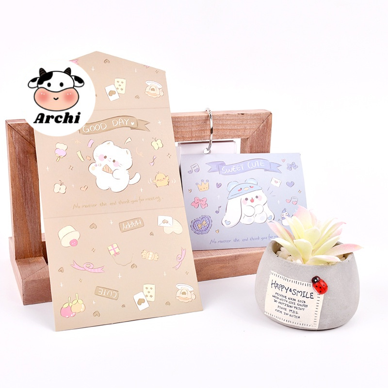 Thiệp quà tặng in hình đáng yêu mẫu C