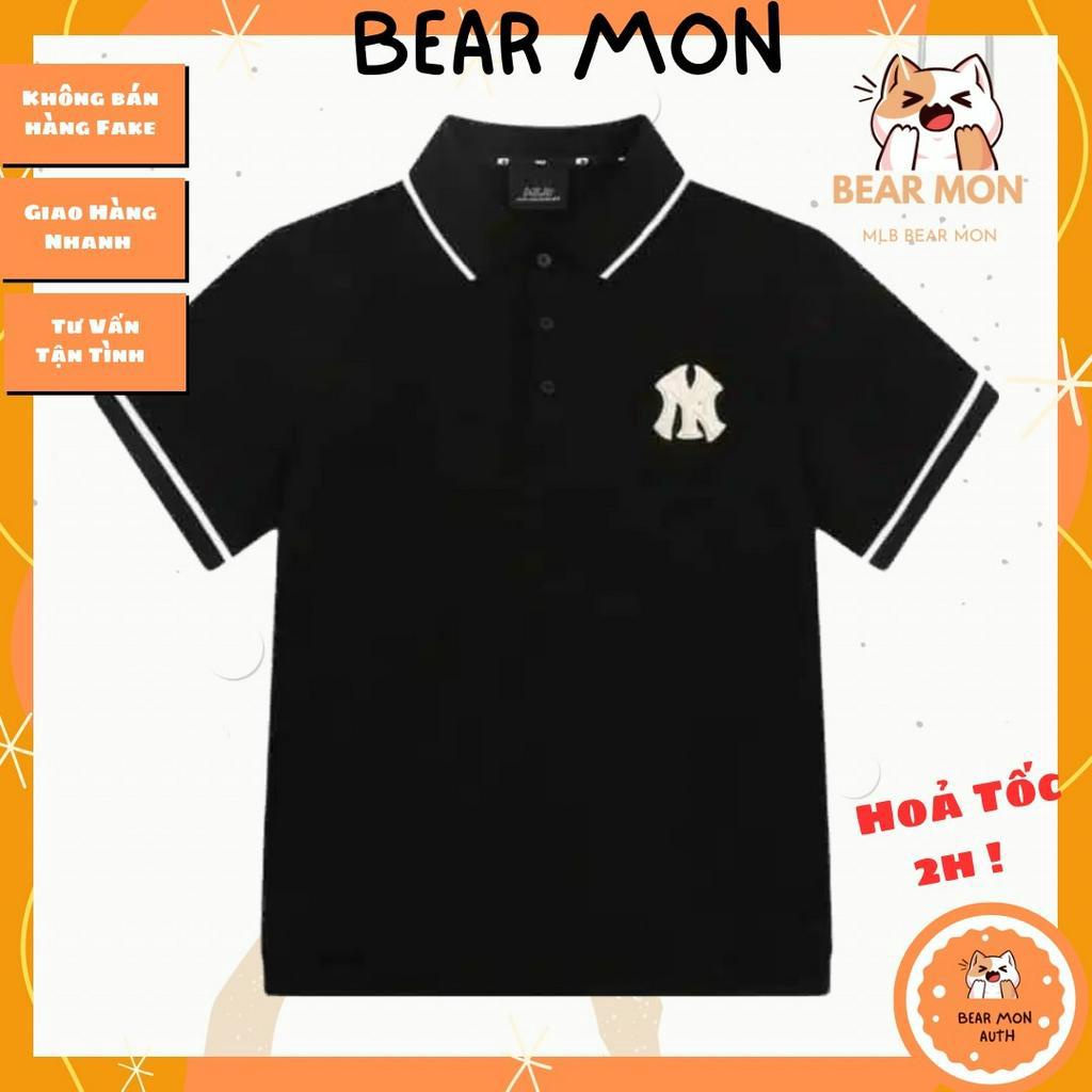 Áo Polo MLB Logo Basic Over Fit Pique New York Yankees Black 31Tsq2131-50L