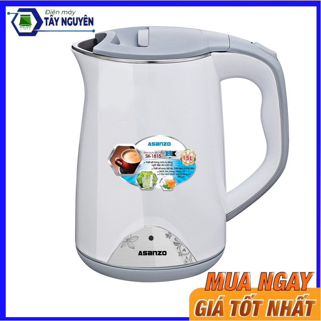 Bình Đun Siêu Tốc Asanzo SK-1815 (1.5L) - Hàng Chính Hãng