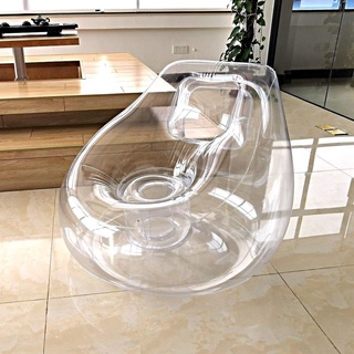 Ghế sofa bơm hơi trong suốt tiktok, ghế tựa lười khí