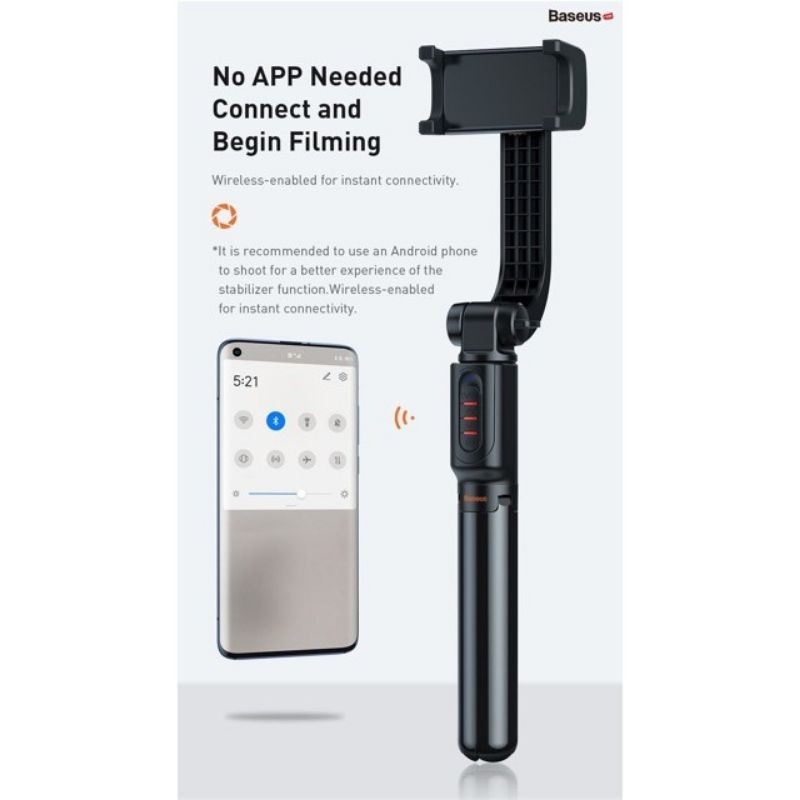 Gậy tự sướng tích hợp Gimbal và tripod 3 trong 1 baseus Bluetooth Selfie Stick | BigBuy360 - bigbuy360.vn