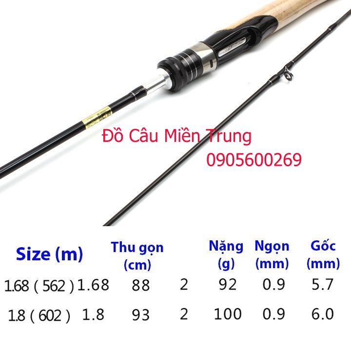 Bộ cần câu Carbon Titanium lure UL máy ngang