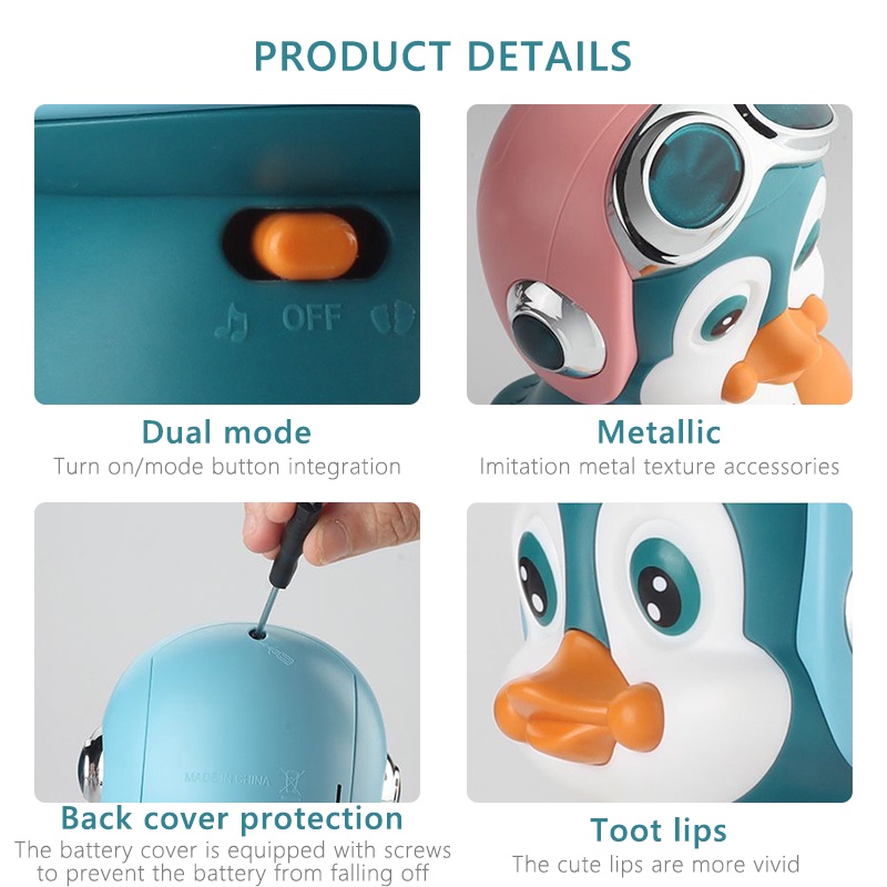 Đồ chơi chim cánh cụt HYG Toys phát nhạc và đèn led đáng yêu dành cho bé