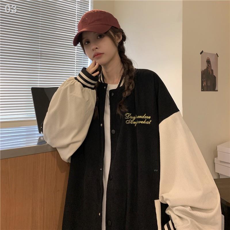 Áo khoác nữ bomber bóng chày form rộng , học sinh đi chơi thời trang ulzzang