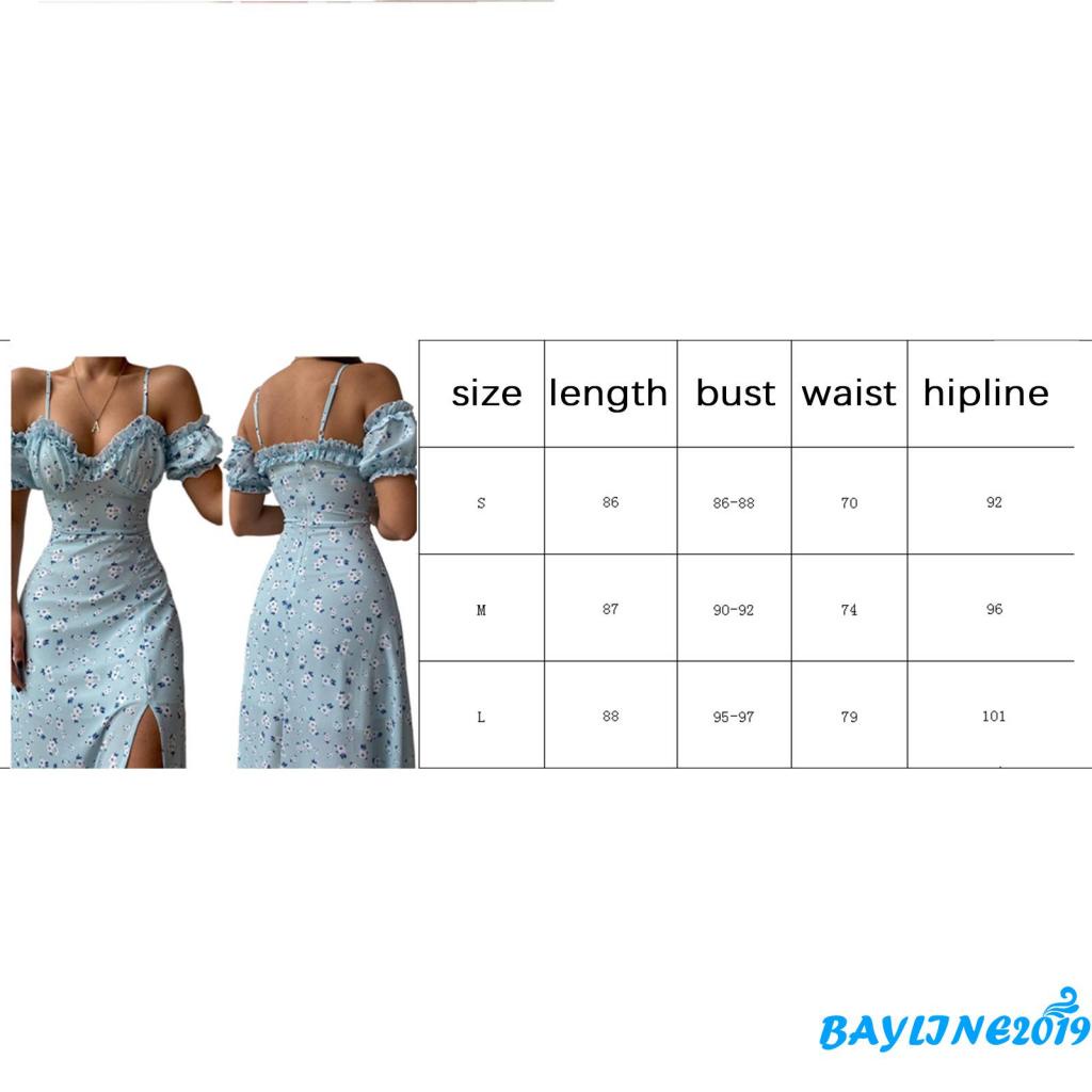 BAY-Women’s Casual Suspender Short Sleeve Dress Fashion Floral V-neck Split Mid-length Dress