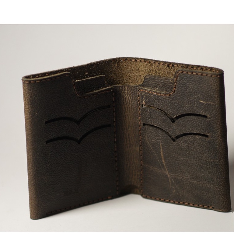 Ví nam da bò RAM Leather Màu Lục Quân Đức