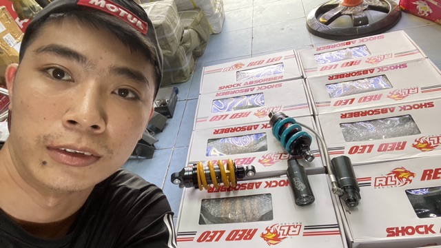 Phuộc Redleo có bình dầu ex135 / ex150