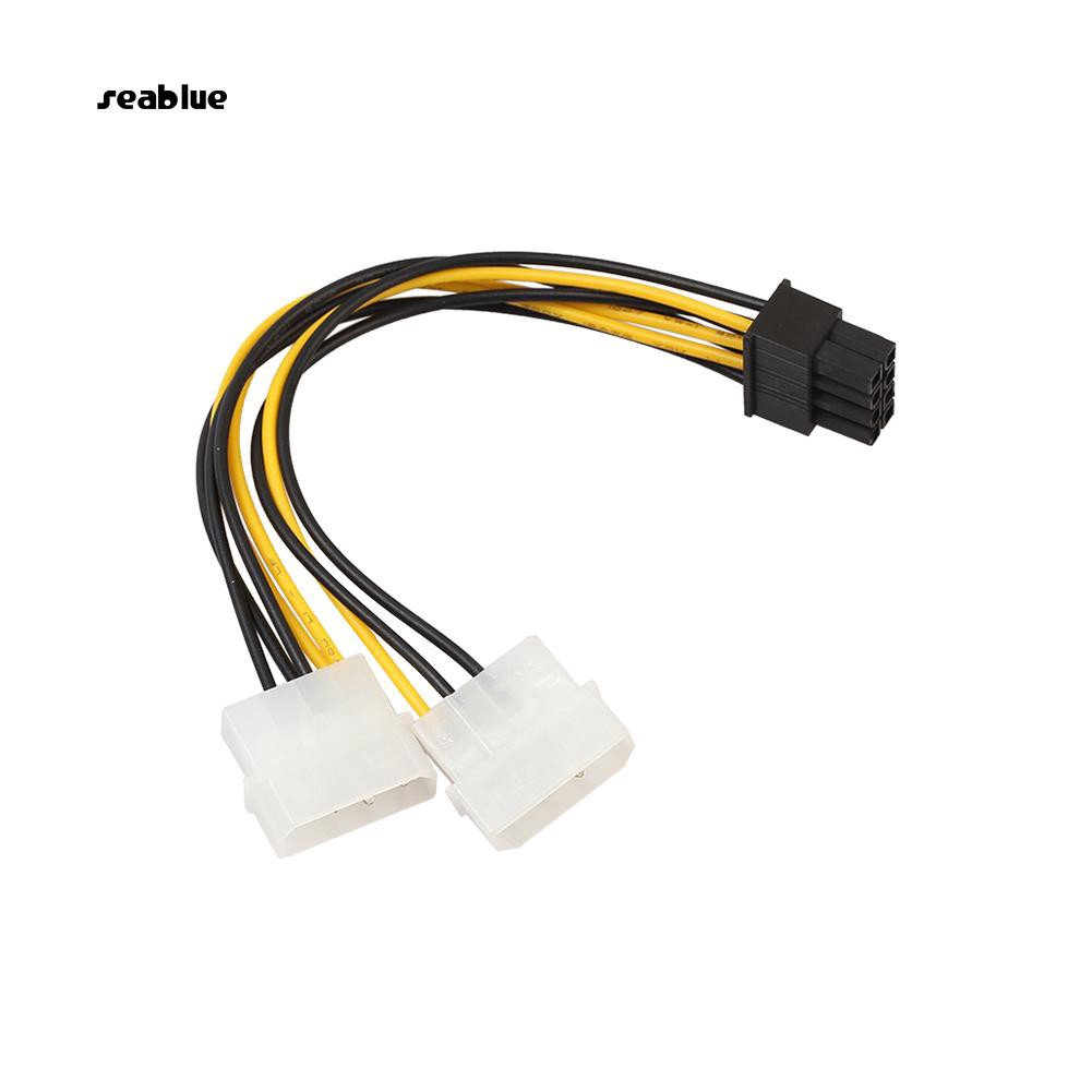 Dây Cáp Nguồn 18cm (6 + 2) Pcie Sang Molex Cho Card Đồ Họa