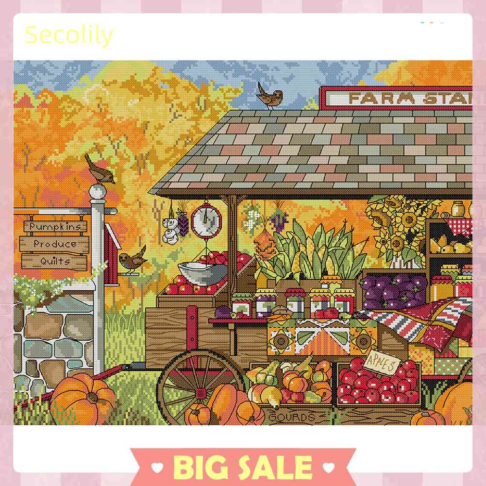 Seco Bộ Tranh Thêu Chữ Thập 14CT 2 Sợi Cotton