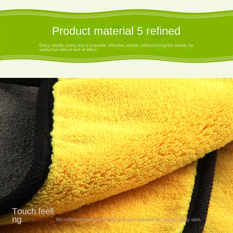 Khăn Lông Cừu San Hô Hai Mặt Dày Dặn Thấm Hút Tốt Vệ Sinh Xe Hơi