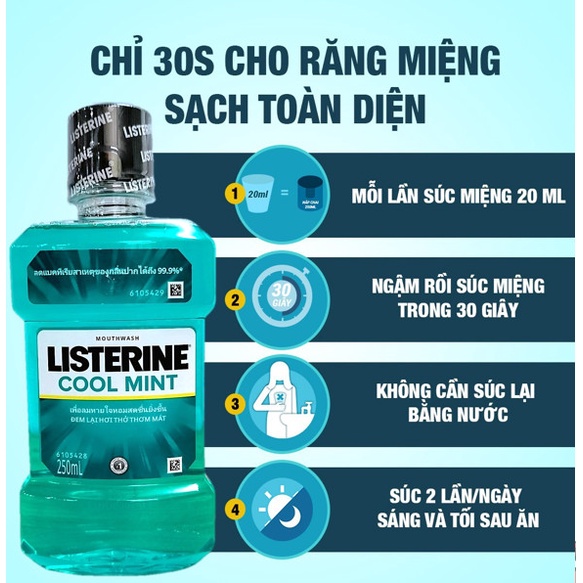 Nước Súc Miệng Listerring Thái Lan 250ml