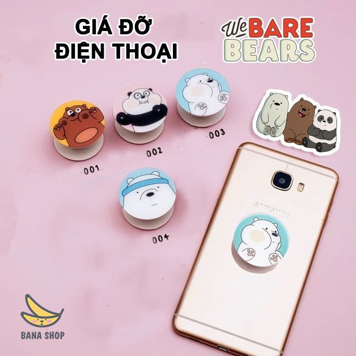 Giá đỡ điện thoại popsocket We Bare Bears Chúng tôi đơn giản là Gấu