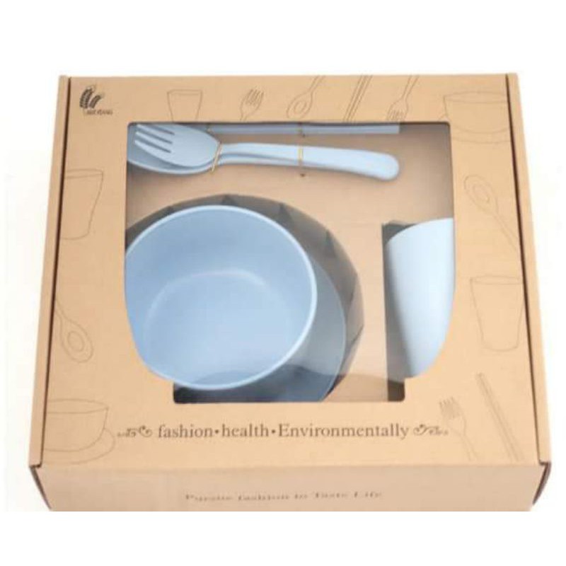 Bộ 6 món ly chen muỗng nĩa dĩa đũa lúa mạch,,,