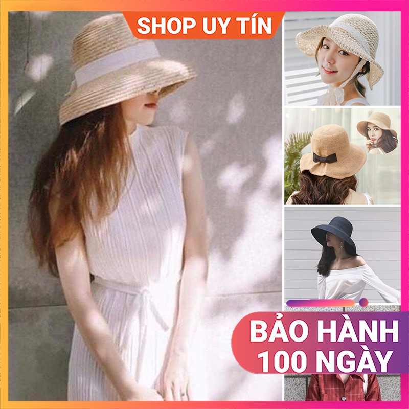 Mũ Đi Biển - Nón Cói Rộng Vành Vintage Cao Cấp Nữ Đẹp