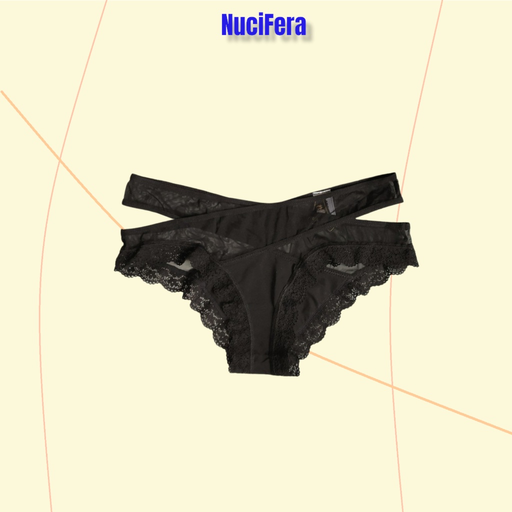 Quần lót nữ Pink play phối dây chéo chữ X sexy gợi cảm_NuciFera