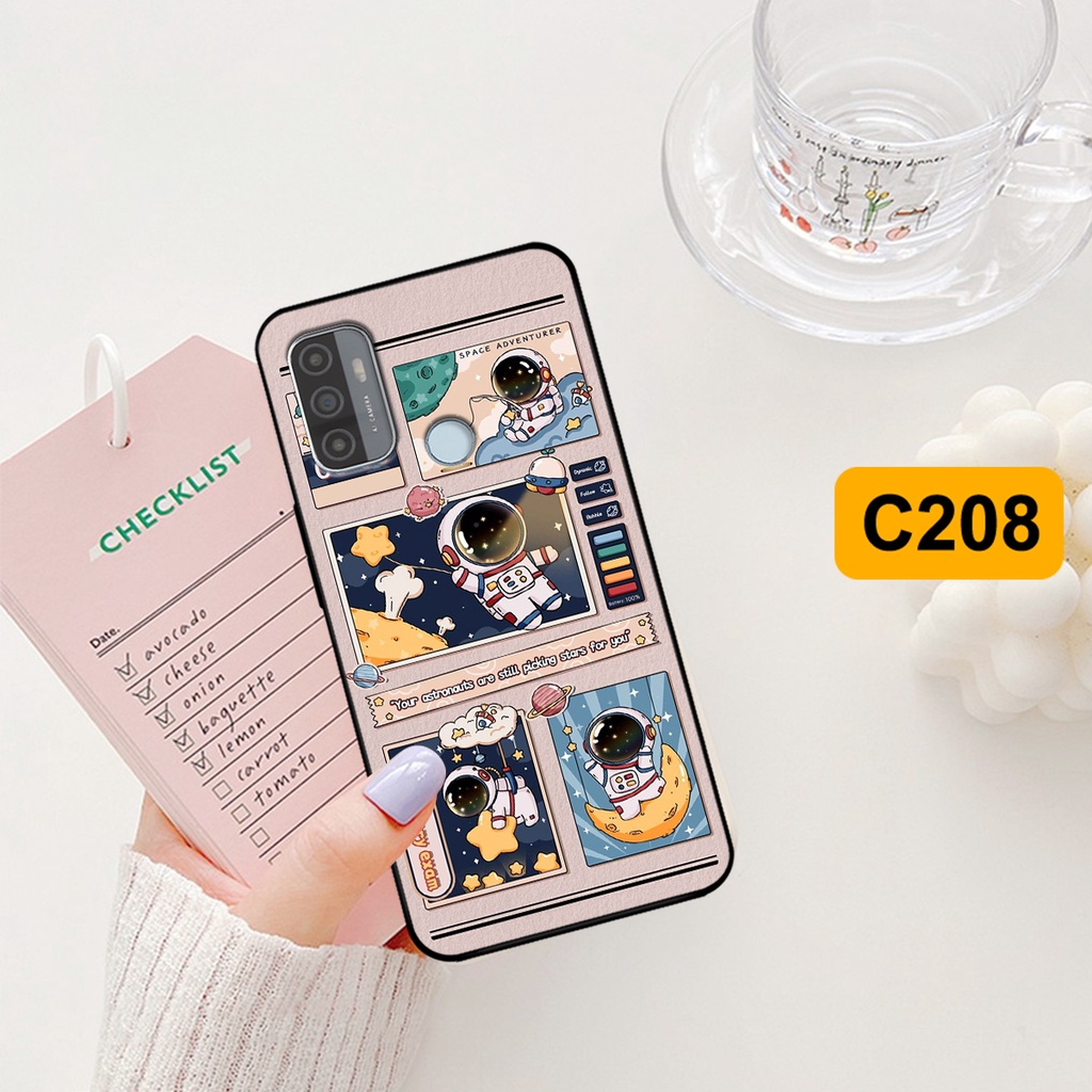 Ốp lưng Oppo A53 hình gấu, vũ trụ ngân hà chibi. ốp chống sốc bền đẹp