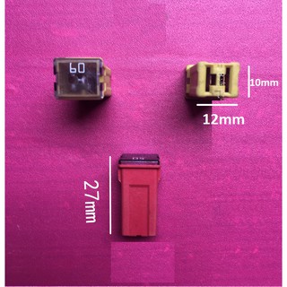 Bãi-Cầu chì hộp dài (27mm, chân 10x12mm) từ 20A-60A