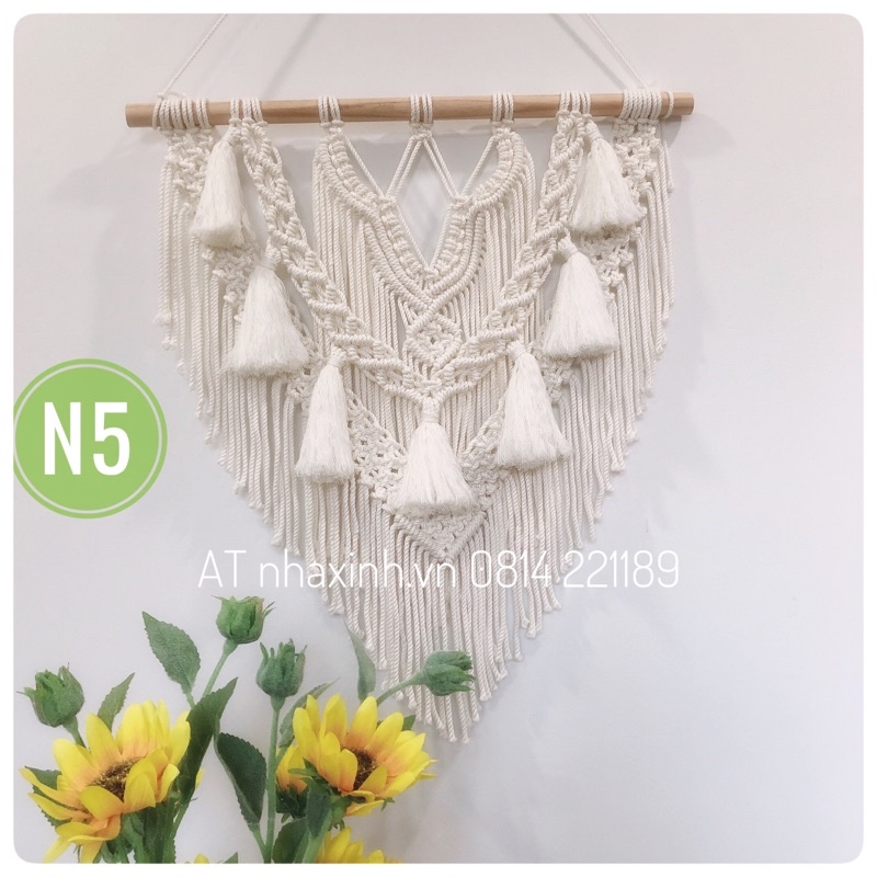 N5 mành tết macrame treo trang trí phòng decor nội thất