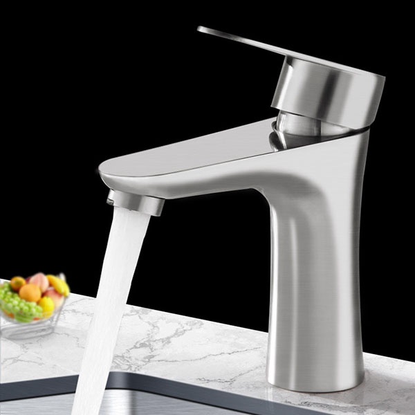 Vòi lavabo 1 đường nước lạnh inox SUS 304