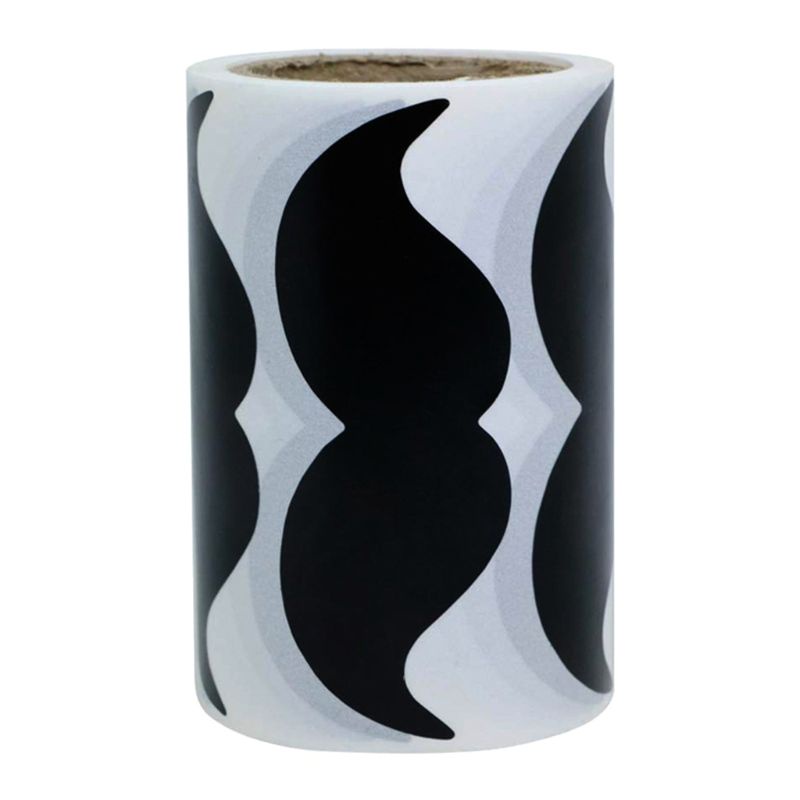 ✿ Cuộn 200 Nhãn Dán Hình Ria Mép Chống Thấm Nước Trang Trí Laptop Xe Hơi Lọ Hoa Nhà Bếp