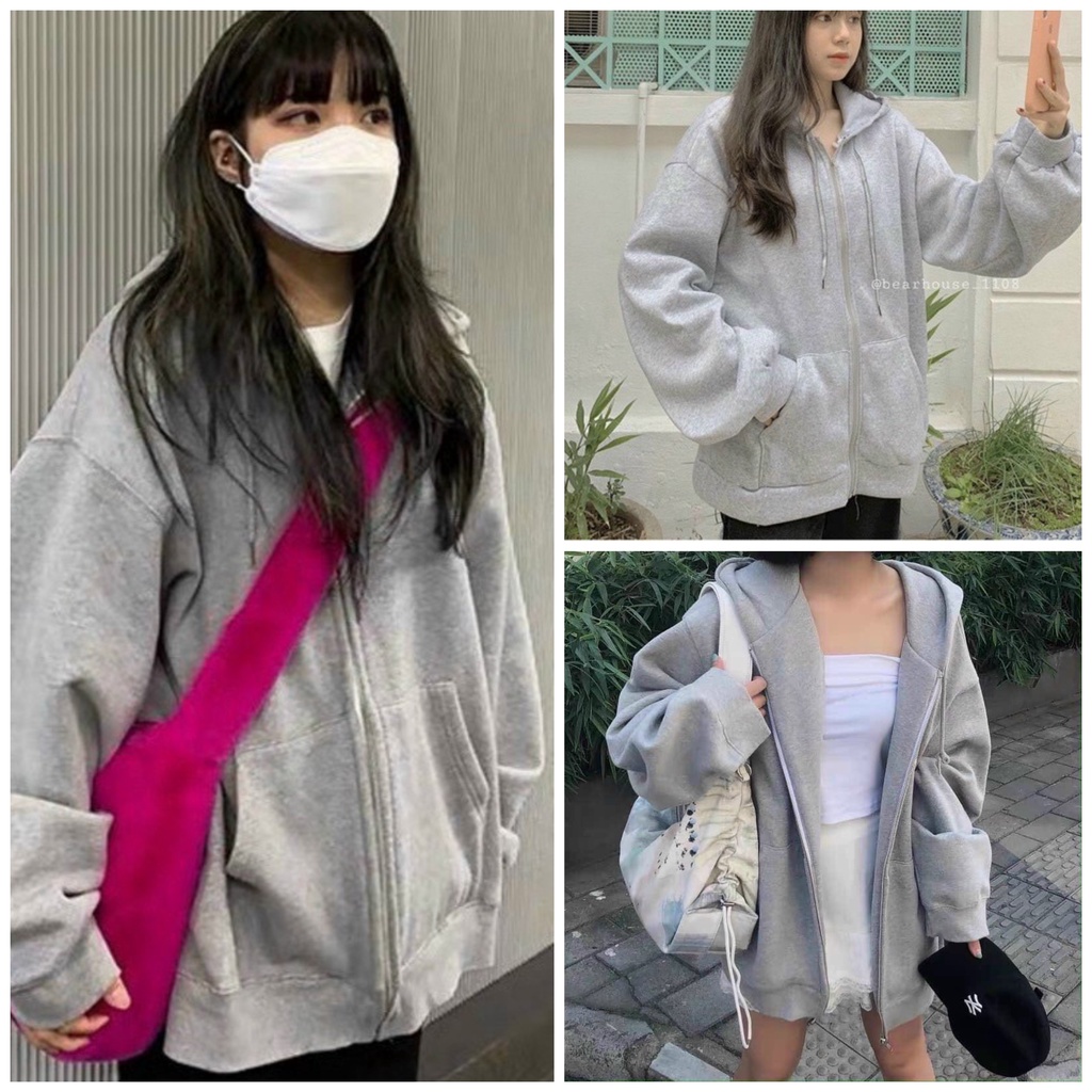 Áo Hoodie nam nữ form rộng thời trang - Áo khoác nỉ trơn nam nữ dài tay AK07