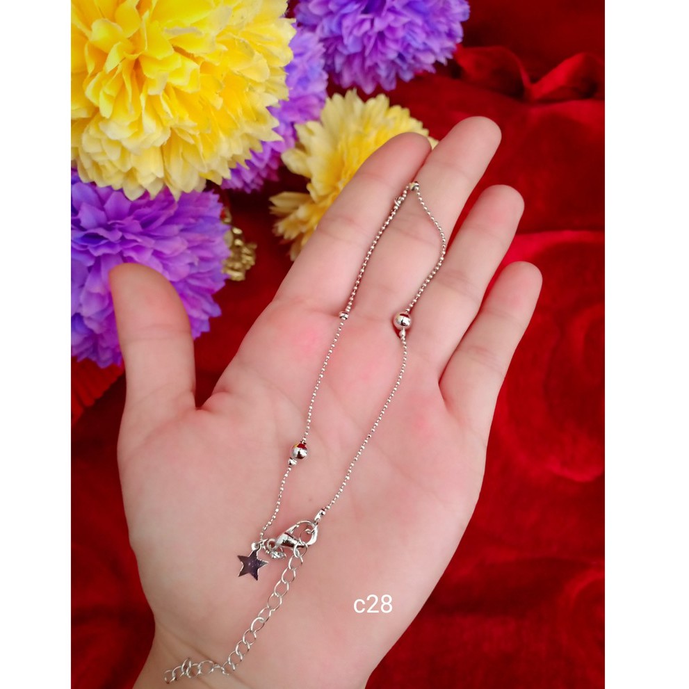 Lắc chân bi xi bạc