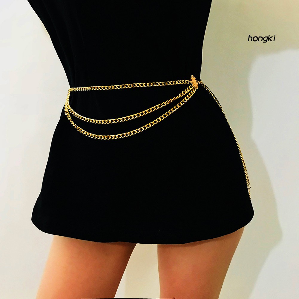 Dây mắt xích đeo hông nhiều lớp thời trang sành điệu cho nữ