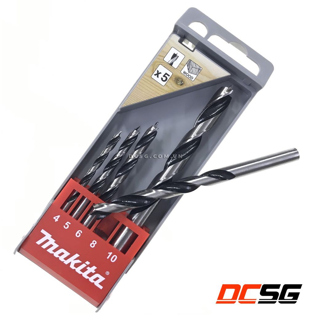 Bộ mũi khoan gỗ chân tròn 05 cái Makita D-57211| DCSG
