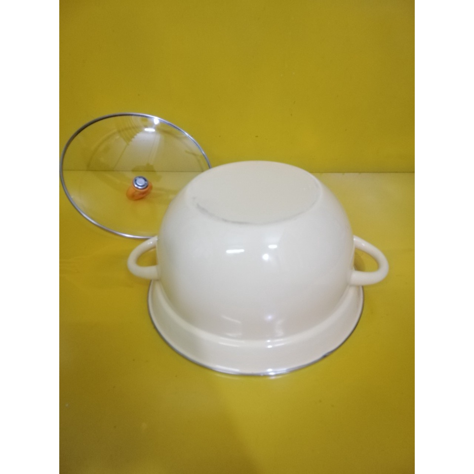 Nồi luộc men nội địa Nhật, size 27cm, cao 13cm (mã 726), Dùng được bếp từ