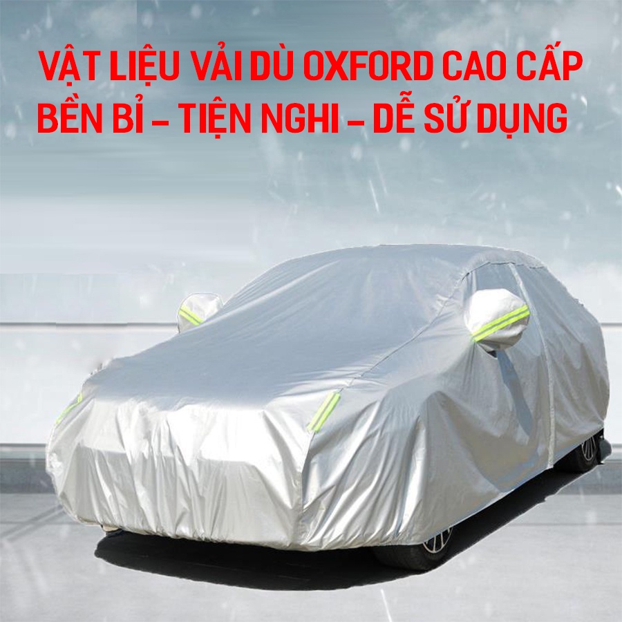 Bạt vải dù oxford bảo vệ xe ô tô, áo trùm oto Mazda 3, Hyundai Elantra, Honda Civic, Toyota Corolla Altis, Peugeot 408