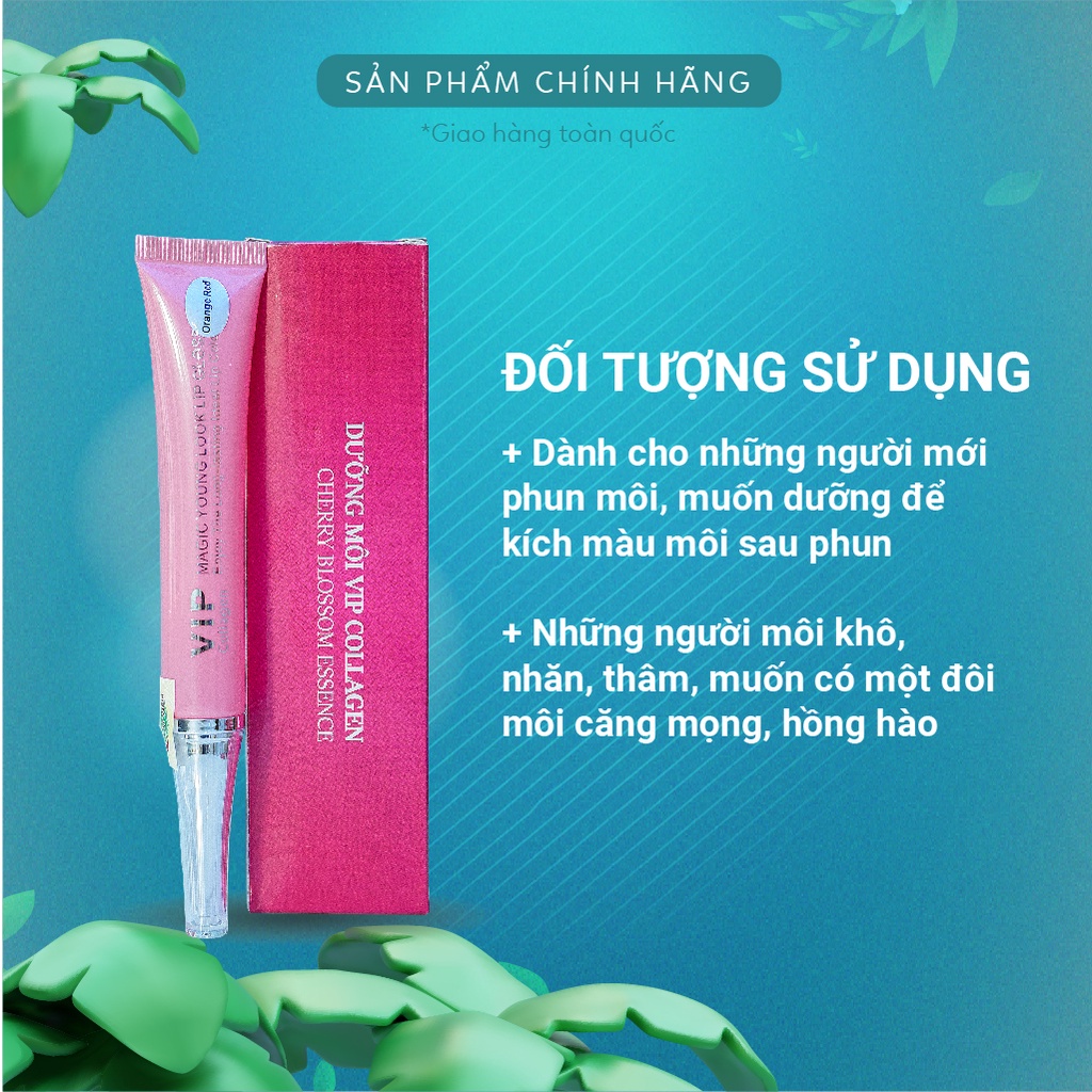 Dưỡng Kích Màu Môi Sau Phun Xăm Vip Collgen, Son Dưỡng Có Màu, Dưỡng Hồng Môi - Tuýp 20ml