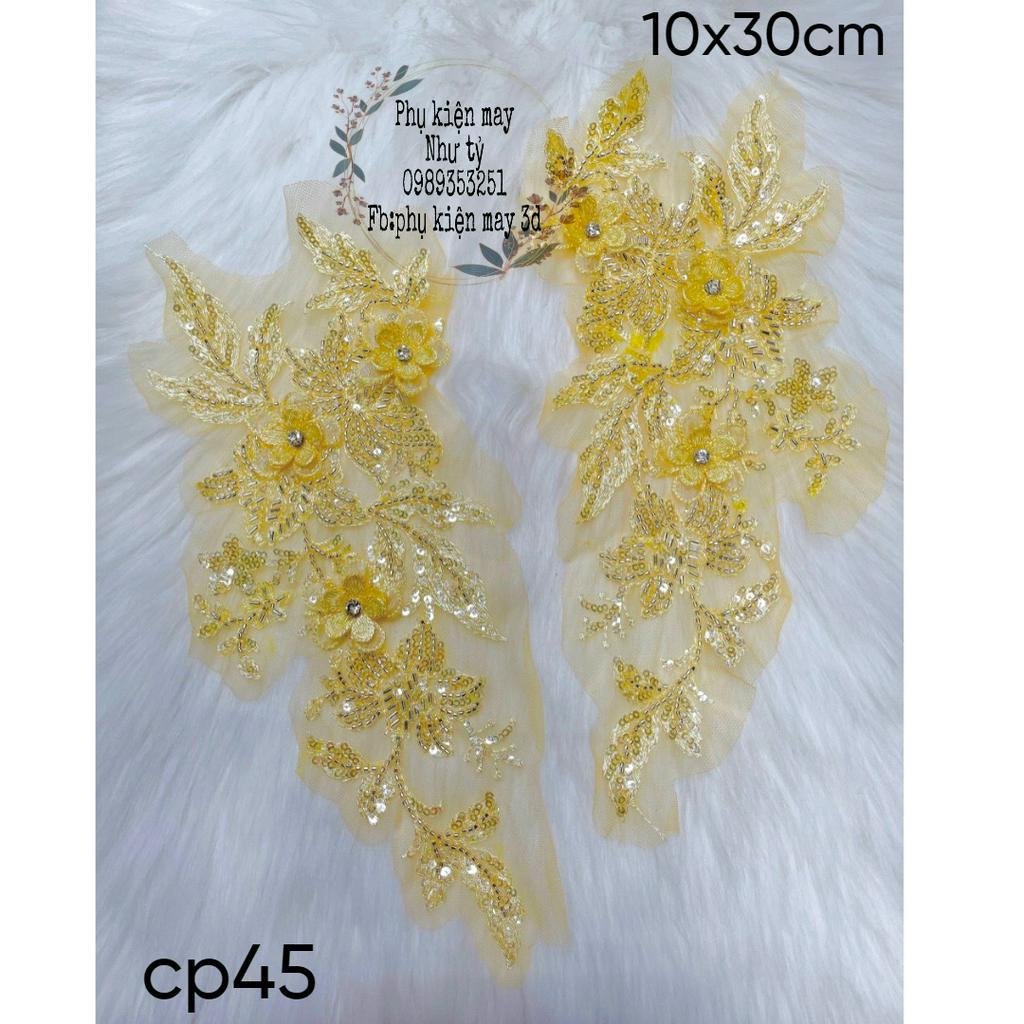 cặp ren đắp áo kết kím sa