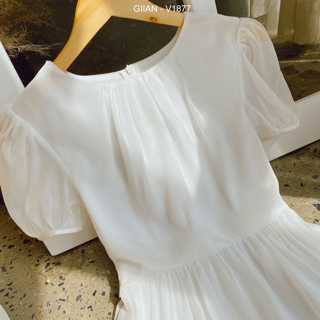 Đầm xòe tầng cách điệu, váy tơ hàn mỏng nhẹ có lớp lót Design By Giian V1877 | BigBuy360 - bigbuy360.vn