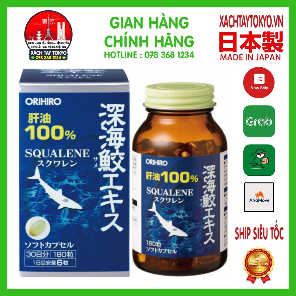 Viên Uống Sụn Vi Cá Mập Orihiro Squalene