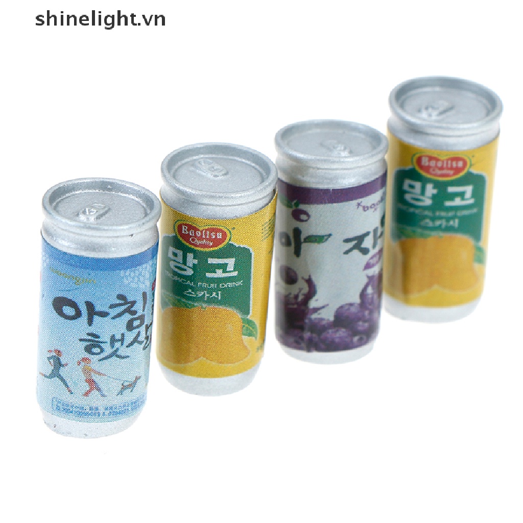 Set 4 Lon Nước Mini Tỉ Lệ 1: 12 Dùng Trang Trí Nhà Búp Bê