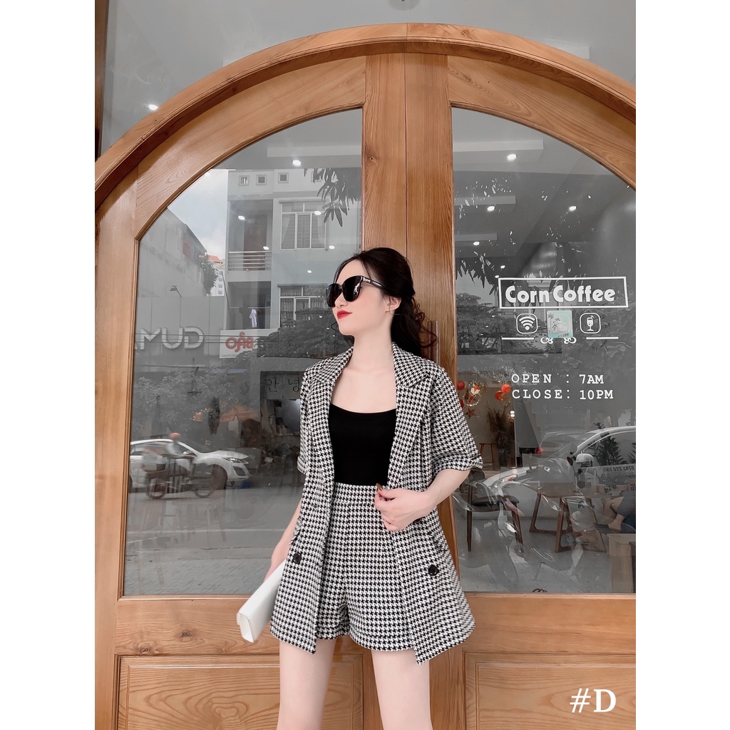 SÉT VEST CỘC TAY QUẦN SÓC HỌA TIẾT(KHÔNG KÈM ÁO 2S)