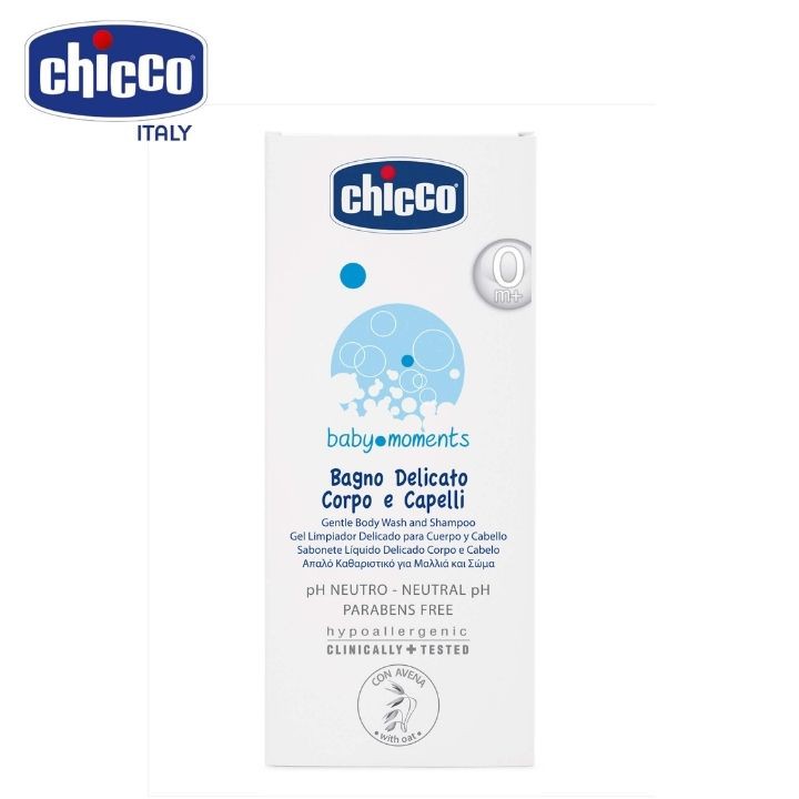 Sữa Tắm Gội Toàn Thân Cho Bé Chiết Xuất Yến Mạch/Hoa Cúc 0+ Chicco 500ml/200ml