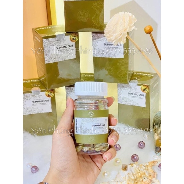 Viên Thảo Mộc Giảm cân Slimming Care X3 Siêu Mạnh, Giảm Mỡ An Toàn Cải Tiến Tặng Kèm DeTox Rau Củ, Trà Giảm Cân Cấp Tốc